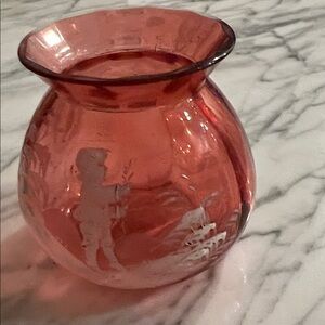Charming Rose Glass Vase